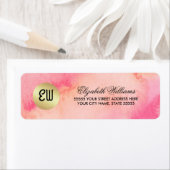 水彩画 |ゴールドフォイル差出人住所ラベル ラベル (インサイチュ)