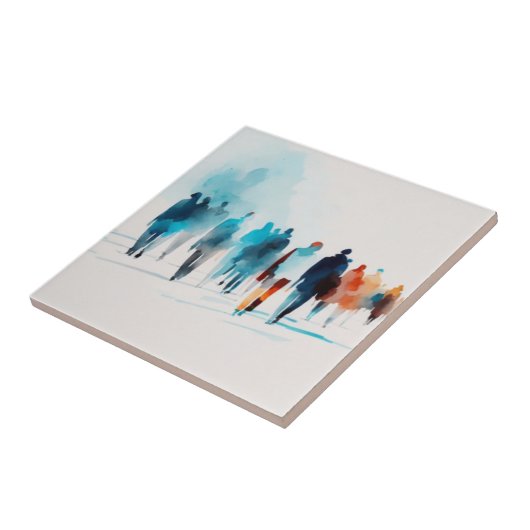 水彩画 タイル (側面)