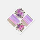 水彩画。パッチワーク。 スタンダードカクテルナプキン (角)