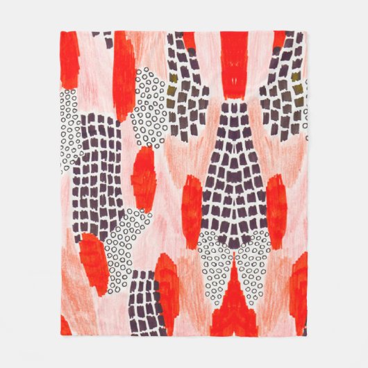 水彩画 フリースブランケット (正面)