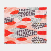 水彩画 フリースブランケット (正面(横))