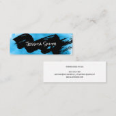 水彩画 |ブラシストローク |の絵画インストラクター スキニー名刺 (正面/裏面)