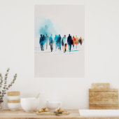 水彩画 ポスター (キッチン)