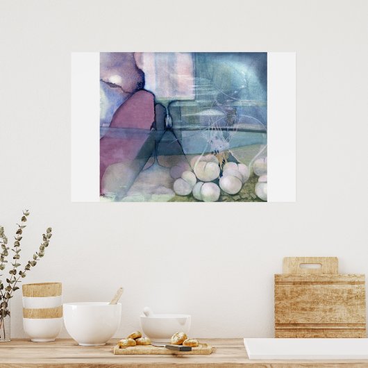 水彩画 ポスター (キッチン)