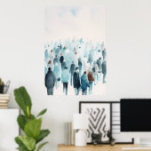 水彩画 ポスター (ホームオフィス)