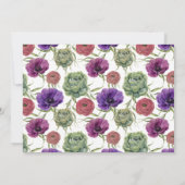 水彩画 | ユーカリ&アネモン – 日付を保存 セーブザデート (裏面)