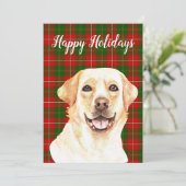 水彩画 ラブラドール・レトリーバー 犬 オーダーメイド シーズンカード (スタンド正面)
