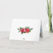 水彩画 レッドカーディナル クリスマス グリーティング (裏面)