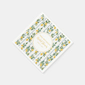 水彩画 レモン ブライダルシャワー イタリアン ヴィンテージ スタンダードカクテルナプキン (角)