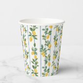 水彩画 レモン ブライダルシャワー イタリアン ヴィンテージ 紙コップ (裏面)