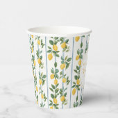 水彩画 レモン ブライダルシャワー イタリアン ヴィンテージ 紙コップ (右)