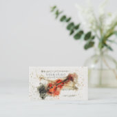 水彩画 ヴァイオリン 名刺 (スタンド正面)