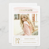 水彩画 | 卒業パーティー招待状 招待状 (正面/裏面)