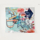 水彩画　卒業 タペストリー (正面(横))