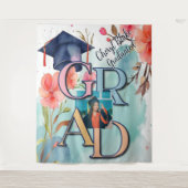 水彩画　卒業 タペストリー (正面)