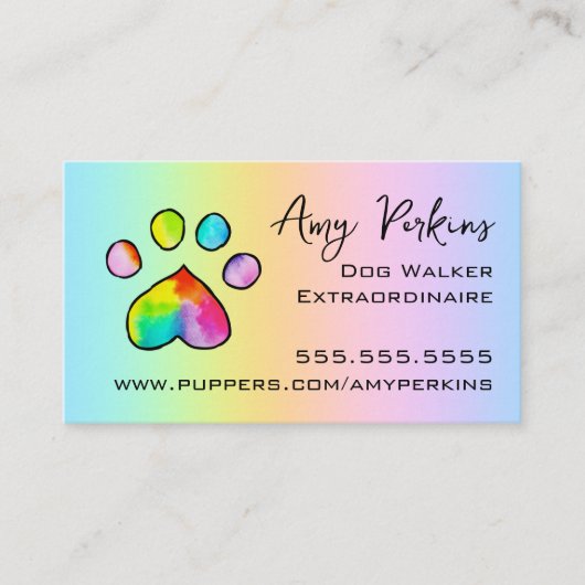 水彩画 名刺 (正面)