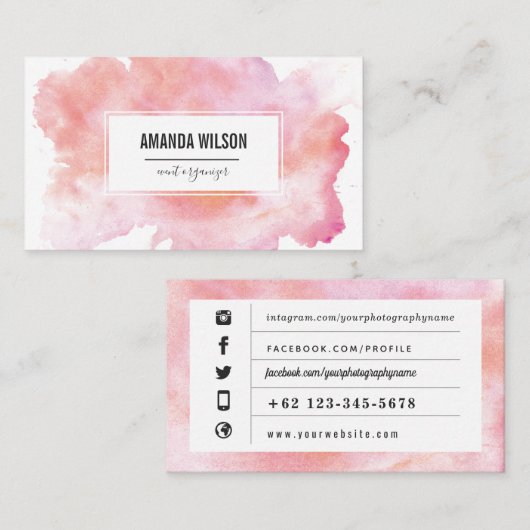 水彩画 名刺 (正面/裏面)