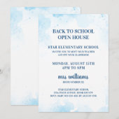 水彩画 学校説明会 ご案内 招待状 (正面/裏面)