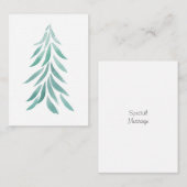 水彩画 常緑樹の筆致2  ノートカード (正面/裏面)