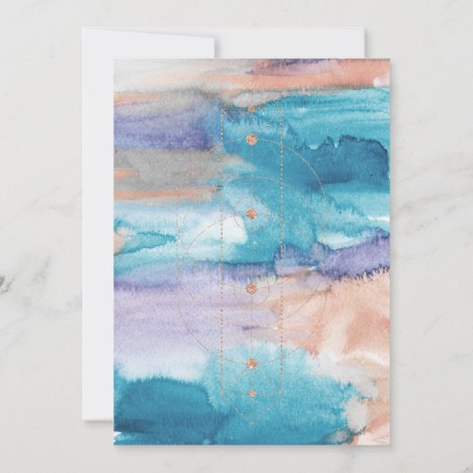 水彩画 |幾何学的な日付の保存 セーブザデート (裏面)