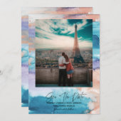 水彩画 |幾何学的な日付の保存 セーブザデート (正面/裏面)