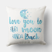 水彩画　愛してる　月と星の向こうまで クッション (裏面)