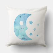 水彩画　愛してる　月と星の向こうまで クッション (正面)