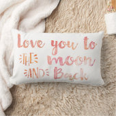 水彩画　愛してる　月と星の向こうまで ランバークッション (ブランケット)