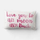 水彩画　愛してる　月と星の向こうまで ランバークッション (裏面)