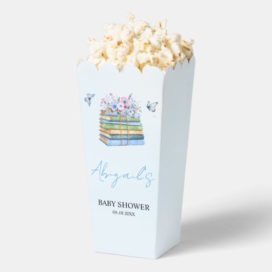 水彩画 新章スタート 赤ちゃん男の子シャワー フェイバーボックス (はじけた状態)