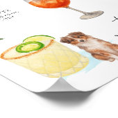 水彩画 |新郎新婦のシグネチャードリンクポスター ポスター (角)