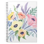 水彩画 春の花 フラワー ブーケ ノートブック (正面)