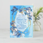 水彩画 月の花 ブライダルシャワー イラスト 招待状 (スタンド正面)