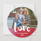 水彩画 松のリース ホリデー カード (裏面)