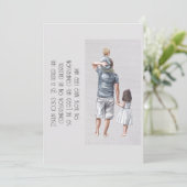 水彩画 父と子供 名言イラスト 招待状 (スタンド正面)