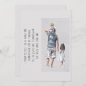 水彩画 父と子供 名言イラスト 招待状 (正面/裏面)