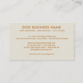 水彩画 犬のグルーミング 散歩 シッティング 預かり 名刺 (裏面)