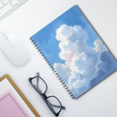 水彩画 白い雲 美しい青空 ノートブック