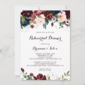 水彩画 秋の彩り リハーサルディナー 招待状 (正面)