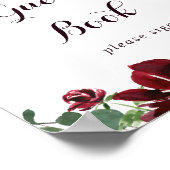 水彩画 秋の花 ゲストブックサイン ポスター (角)