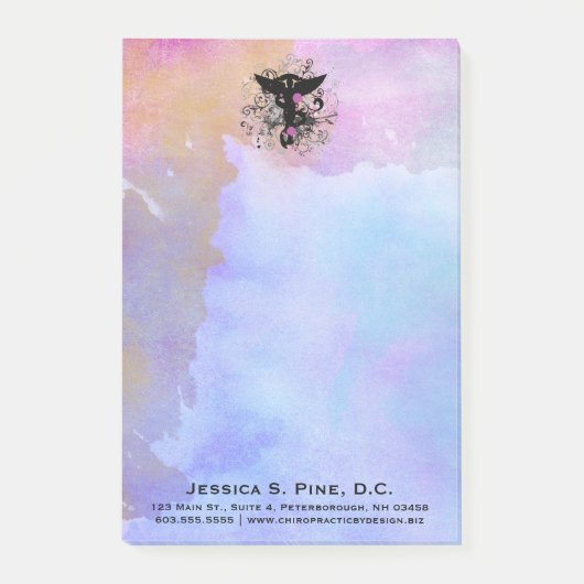 水彩画{紫色}カイロプラクティックの後it®ノート ポストイット (正面)