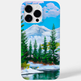 水彩画 自然の冬の雪景色 Case-Mate iPhone 14 PRO MAXケース