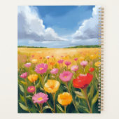 水彩画 花畑の風景画 プランナー手帳 (裏面)