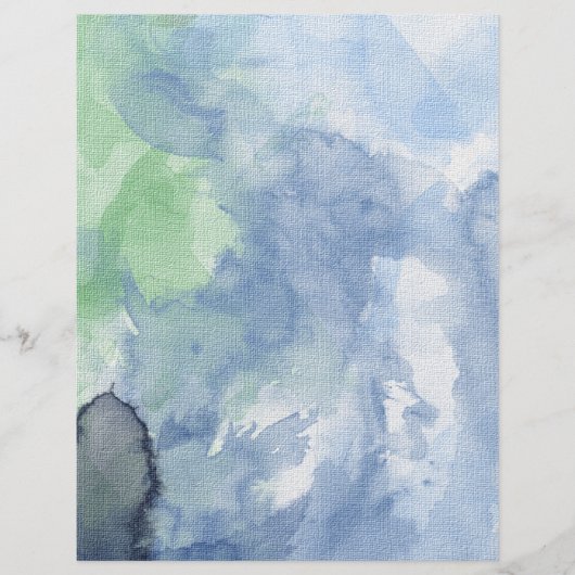 水彩画 花道 青空 チラシ (正面)