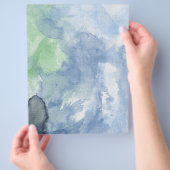 水彩画 花道 青空 チラシ (手)