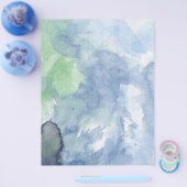 水彩画 花道 青空 チラシ (シングル)