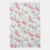 水彩画、 花 キッチンタオル (縦)