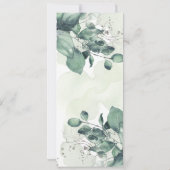 水彩画 葉の植物学的なオーダーオブサービス ウェディング 招待状 (裏面)