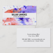 水彩画 | 表現豊かな 名刺 (正面/裏面)