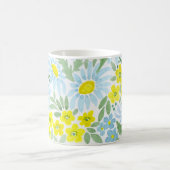 水彩画。野の花。カモミール コーヒーマグカップ (中央)
